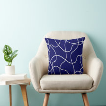 Lijnkunst: wit op donkerblauw