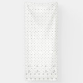 Lijnkunst, witte Lila banner (Verticaal)