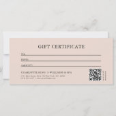 Lijnkunst Yoga Vrouw QR-code Cadeaubon (Achterkant)