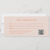 Lijnkunst Yoga Vrouw QR-code Cadeaubon (Achterkant)