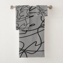 Lijnkunst: zwart op grijs