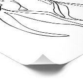 lijnkunst zwart-wit vrouwenlichaam minimaal foto afdruk (Hoek)