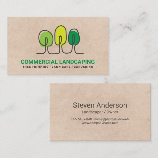 Lijnkunstbomen | Landschapsarchitectuur Visitekaartje (Voorkant / Achterkant)