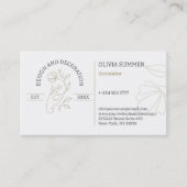 Lijnkunstontwerp & Decorator Visitekaartje (Voorkant)