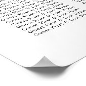 Lijnkunststoffluorientekaart Poster (Hoek)