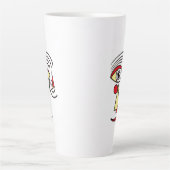 Lijnkunstwerk Abstract gezicht Eenvoudige vormen C Latte Mok (Voorkant)