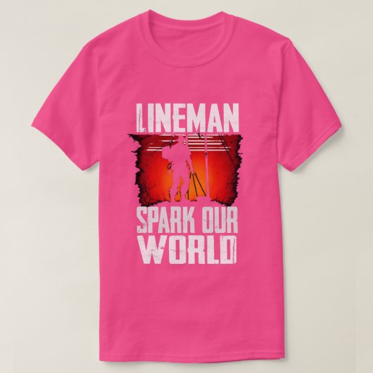 Lijnmonteur Ontsteek Onze Wereld 1 T-shirt (Design voorkant)