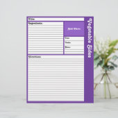 Lijnpagina's met recept (donkerbruin) (Staand voorkant)