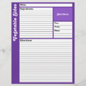 Lijnpagina's met recept (donkerbruin) (Achterkant)