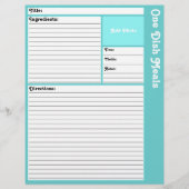 Lijnpagina's met recept (Light Aqua) (Voorkant)