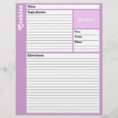 Lijnpagina's voor nuttige toepassing (licht Paars) (Achterkant)