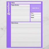 Lijnpagina's voor ontvang (lichte Violet) Flyer (Achterkant)