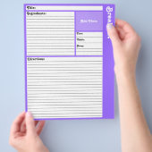 Lijnpagina's voor ontvang (lichte Violet) Flyer (Hand)