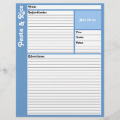 Lijnpagina's voor ontvangst (lichtblauw) (Achterkant)