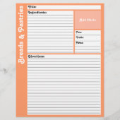 Lijnpagina's voor ontvangst (peach) flyer (Achterkant)