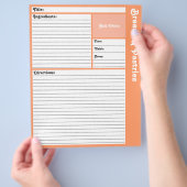 Lijnpagina's voor ontvangst (peach) flyer (Hand)