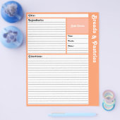 Lijnpagina's voor ontvangst (peach) flyer (Enkel)