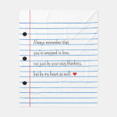 Lijnpapier Blad Unique Custom Fleece Deken (Voorkant)