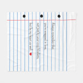 Lijnpapier Blad Unique Custom Fleece Deken (Voorkant (Horizontaal))