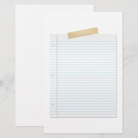 Lijnpapier Briefpapier (Voorkant / Achterkant)
