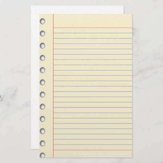 Lijnpapier Briefpapier (Voorkant / Achterkant)