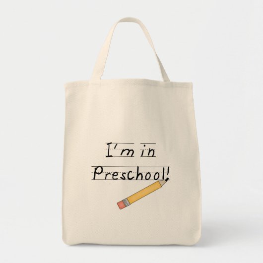 Lijnpapier en voorschoolse potlood tote bag (Voorkant)