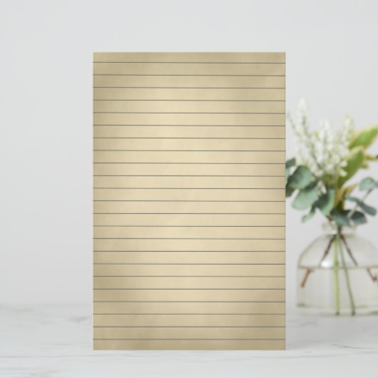 Lijnpapier in Grungy Brown Briefpapier (Staand voorkant)