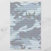 Lijnpapier met blauwe camo briefpapier (Voorkant)