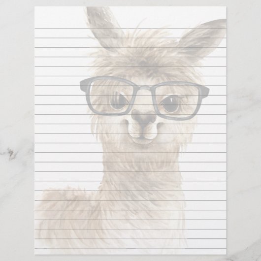 Lijnpapier met Smart Alpaca Letterhead Briefhoofd (Voorkant)