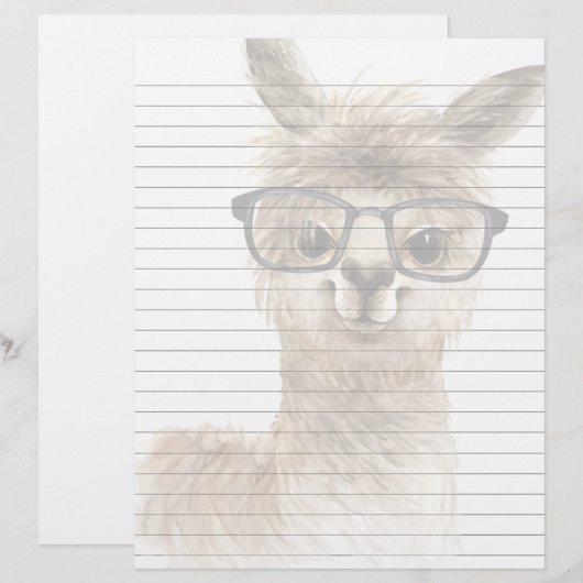 Lijnpapier met Smart Alpaca Letterhead Briefhoofd (Voorkant / Achterkant)