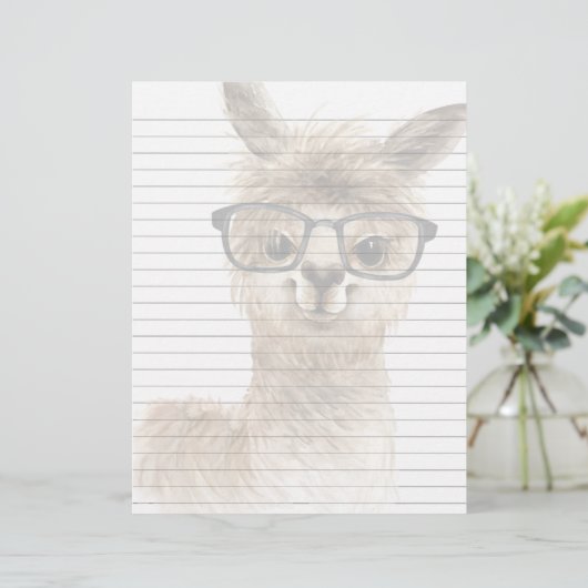 Lijnpapier met Smart Alpaca Letterhead Briefhoofd (Staand voorkant)