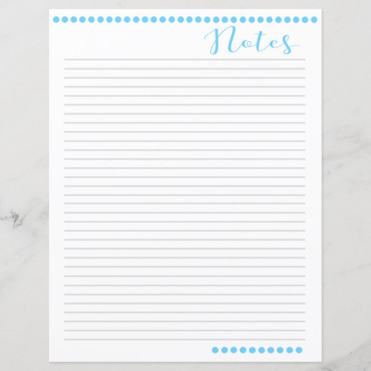 Lijnpapier voor notities | Baby Blue (Voorkant)