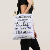 Lijnpapiereffect beïnvloedde lerarenzak tote bag (Dichtbij)