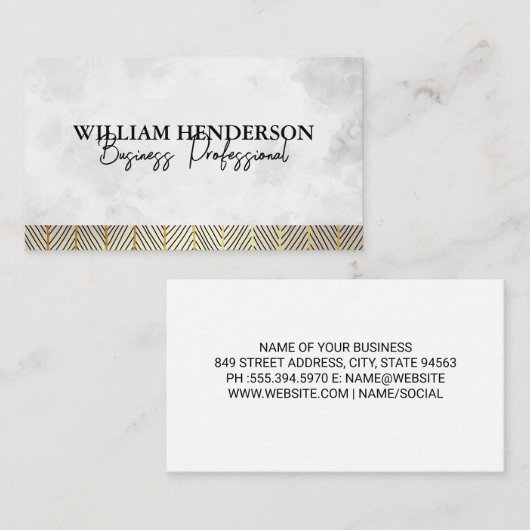 lijnpatroontrim | Textuurachtergrond Visitekaartje (Voorkant / Achterkant)