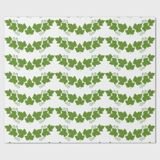 Lijnrand Ivy Leaf Cadeaupapier (Vlak)