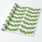 Lijnrand Ivy Leaf Cadeaupapier (Uitgerold)