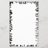 Lijnrand Zwarte en Witte Kapper Prijzenlijst Flyer (Achterkant)