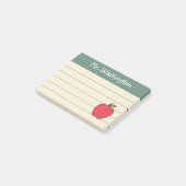 Lijnse schoolbordpost waarin hij cadeautjes aannee post-it® notes (Schuin)