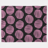 Lijnspuiten 190917 - Roze en zwart Fleece Deken (Voorkant (Horizontaal))