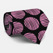 Lijnspuiten 190917 - Roze en zwart Stropdas (Opgerold)