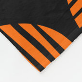 Lijnspuiten 190917 - Sinaasappel op zwart Fleece Deken (Hoek)