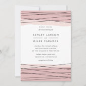 Lijnstructuur Blush Trouw Uitnodiging (Voorkant)