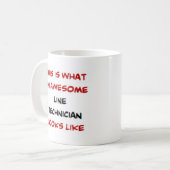 lijntechnicus, geweldige koffiemok (Voorkant links)