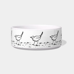Lijntekening Early Bird Pen Kunst  Voerbakje