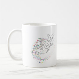 Lijntekening gezicht cadeau eenvoudig artistiek on koffiemok