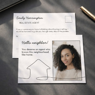 Lijntekening Introductie Neutrale Makelaar Briefkaart