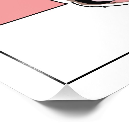 Lijntekening kat foto afdruk (Hoek)