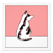 Lijntekening kat foto afdruk (Voorkant)