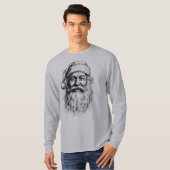 Lijntekening Kerstman T-shirt (Voorkant volledig)