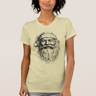 Lijntekening Kerstman T-shirt